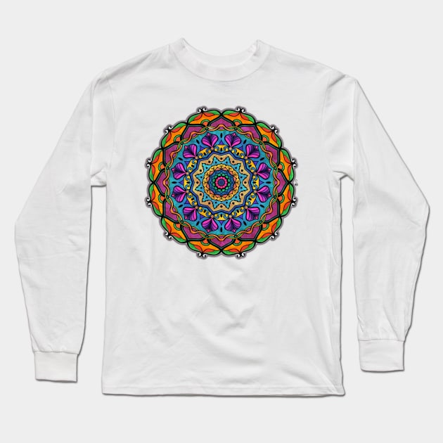 Mandala lotus Long Sleeve T-Shirt by HagalArt